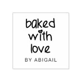 愛焼いたで – かわいいタイポグラフィパーソナライズされた ラバースタンプ (インプリント)