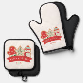 愛焼いたで |パーソナライズされた | 鍋つかみ&鍋敷きセット (正面/裏面)