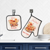 愛焼いたと熱い物が経来験して 鍋つかみ&鍋敷きセット