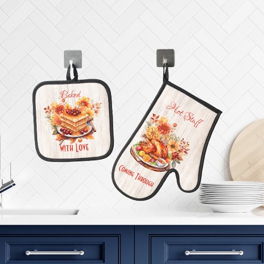 愛焼いたと熱い物が経来験して 鍋つかみ&鍋敷きセット