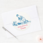 愛焼いたのシール付き ラウンドシール (封筒)