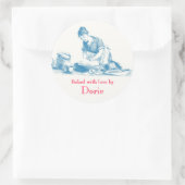 愛焼いたのシール付き ラウンドシール (バッグ)