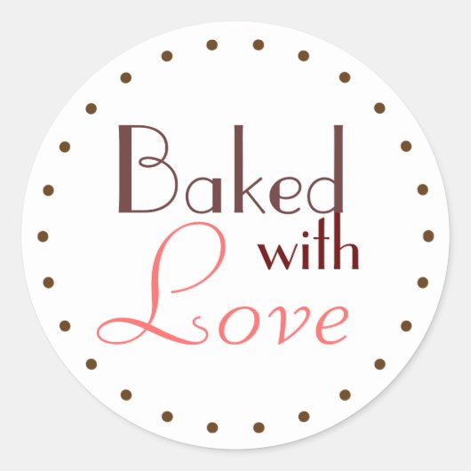 愛焼いたの飾り付き円 ラウンドシール (正面)