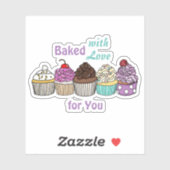 愛焼いたを込めて |手のカップケ焼いたーク シール (シート)