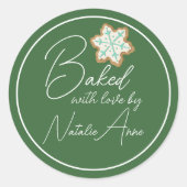 愛焼いたクッキー付き ラウンドシール (正面)