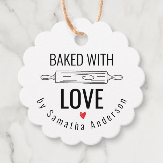 愛焼いたクリスマスベーキングクラフトギフト フェイバータグ (正面)