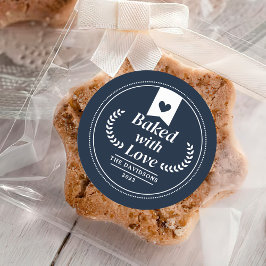 愛焼いたクリスマス・ホリデーベーキング ラウンドシール