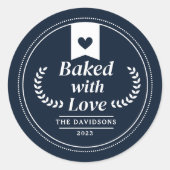 愛焼いたクリスマス・ホリデーベーキング ラウンドシール (正面)