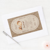 愛焼いたソース生地コテージ食品法ラベル付き 長方形シール (封筒)