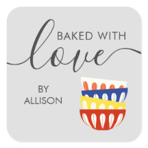 愛焼いたラベルとカラフルレトロ丼