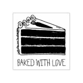 愛焼いた人参ケーキで作ったスライスベーキング食品 ラバースタンプ (インプリント)