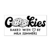 愛焼いた付きクッキーby名前をカスタムする ラバースタンプ (インプリント)