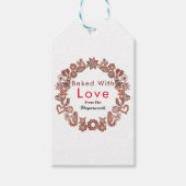 愛焼いた付き – クリスマスエレガント家族 ギフトタグ (正面)