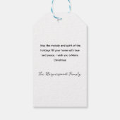 愛焼いた付き – クリスマスエレガント家族 ギフトタグ (裏面)