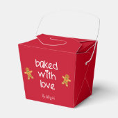 愛焼いた付き – ジンジャーブレッドマン – クリスマス フェイバーボックス (正面サイド)