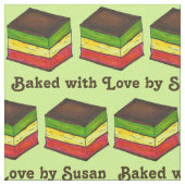 愛焼いた旗イタリアン七層クッキー ファブリック (クローズアップ)