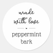 愛焼いた自家製の食品ギフトラベルシール ラウンドシール (正面)