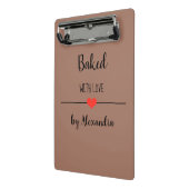 愛焼いた茶色の名前で ミニクリップボード (アングル2)