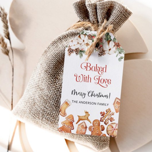 愛焼いた贈り物ラベルで。クリスマスクッキー ギフトタグ
