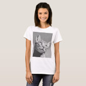 愛熱狂するらしい子猫 Tシャツ (正面フル)