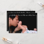 愛父のの父モダンの日写真 カード (正面/裏面インサイチュ)