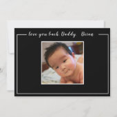 愛父のの父モダンの日写真 カード (裏面)