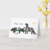 愛犬あいさつ カード (黄色い花)