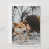 愛犬からクリスマスの写真 シーズンカード (正面)
