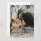 愛犬からクリスマスの写真 シーズンカード (正面/裏面)