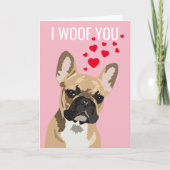 愛犬からバレンタインデーのご挨拶 フレンチ・ブルドッグ カード (正面)
