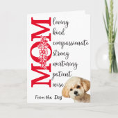 愛犬から母の日に… 愛情あふれるカード サンキューカード (正面)