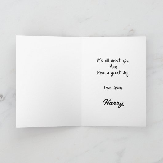 愛犬から母の日に… 愛情あふれるカード サンキューカード (内部)