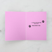 愛犬から素敵な母の日のメッセージ かわいい子犬のユーモア シーズンカード (内部)