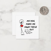 愛犬がこれらのバレンタインを配るように強要してきた ノートカード (正面/裏面インサイチュ)