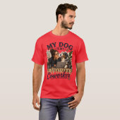愛犬が一番の同僚 – ドッグマムオフィスデザイン Tシャツ (正面フル)