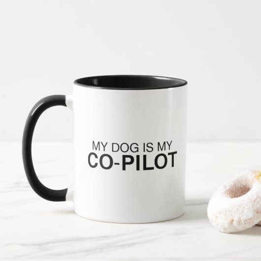 愛犬が副操縦士 ファニーマグカップ マグカップ (ドーナツ)