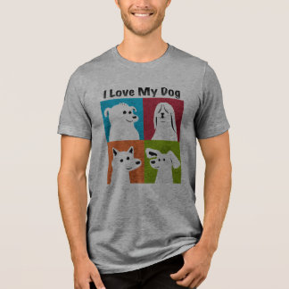 愛犬が大好きかわいい トライブレンドTシャツ