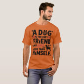 愛犬が最高の友達 愛を込めたデザイン 家族 Tシャツ (正面フル)