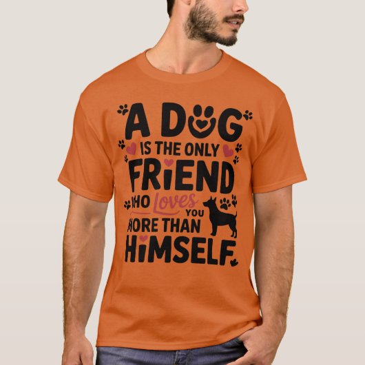 愛犬が最高の友達 愛を込めたデザイン 家族 Tシャツ (正面)