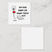 愛犬が私にこれらのバレンタインを配るよう強要した ノートカード (正面/裏面)