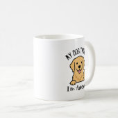 愛犬が私をすごいと思っているマグカップ コーヒーマグカップ (正面右)