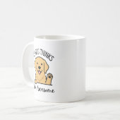 愛犬が私をすごいと思っているマグカップ コーヒーマグカップ (正面左)