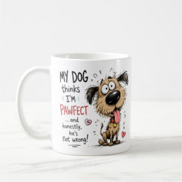 愛犬が私をパーフェクトだと思うドッグ・ラバー コーヒーマグカップ