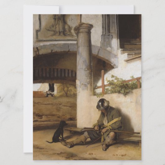 愛犬で門を守る兵士 カード (正面)