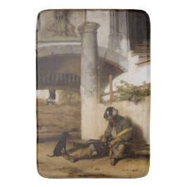 愛犬で門を守る見張り番 バスマット