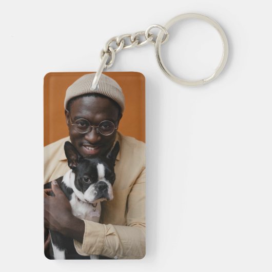愛犬とお父さんのフォトアイテム キーホルダー (裏面)