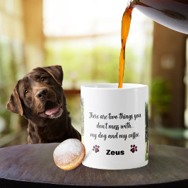愛犬とコーヒーをいじらないで ペット名入れグッズ ジャンボコーヒーマグカップ