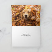 愛犬とチャイナ風の紋章でお父さんにハッピーファザーズデー シーズンカード (内部)