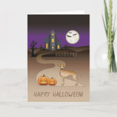 愛犬とハロウィーンハ幽霊のよく出るウス カード (正面)