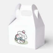 愛犬と就寝前 - 本と犬好きのためのデザイン フェイバーボックス (裏面サイド)